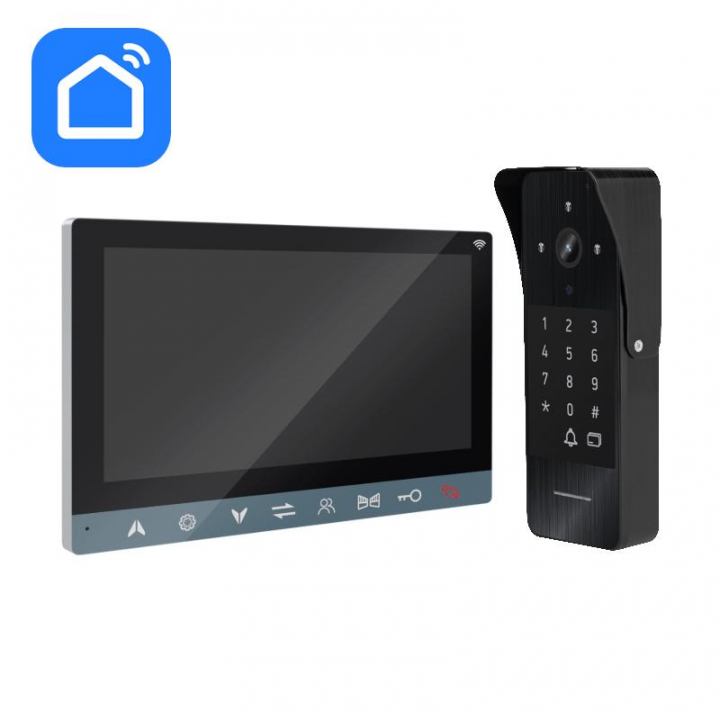 Conjunto Video Porteiro VP81 com Monitor MVP80 de Botão Touch